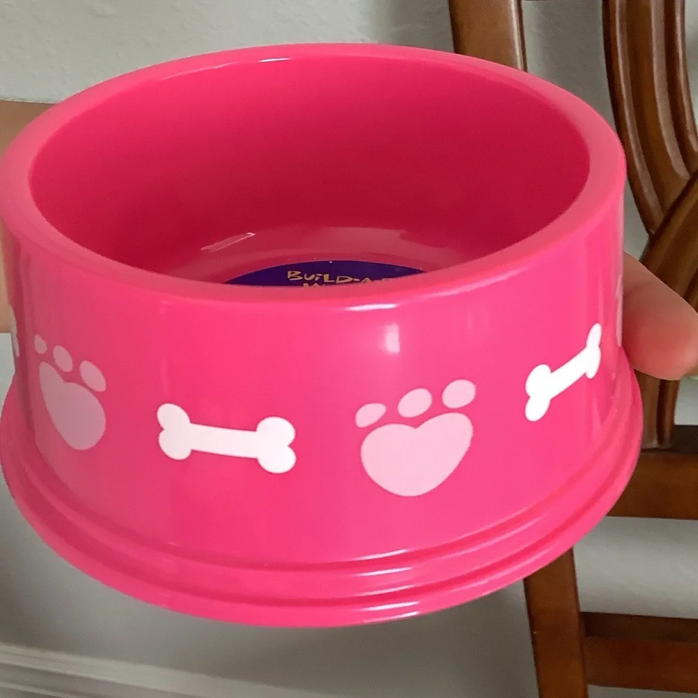 Build-A-Bear White Tee with Pink Bowl and Blue Paw Brush - Picture 4 of 6
